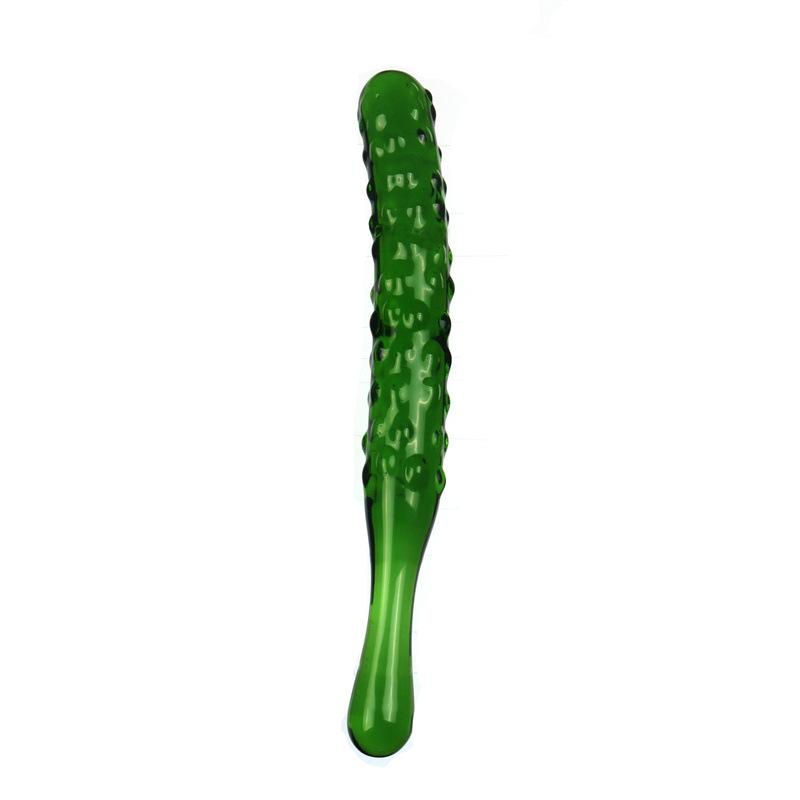 Glass Green Cucumber Adult Toy – Erotic Masturbator & Anal Plug