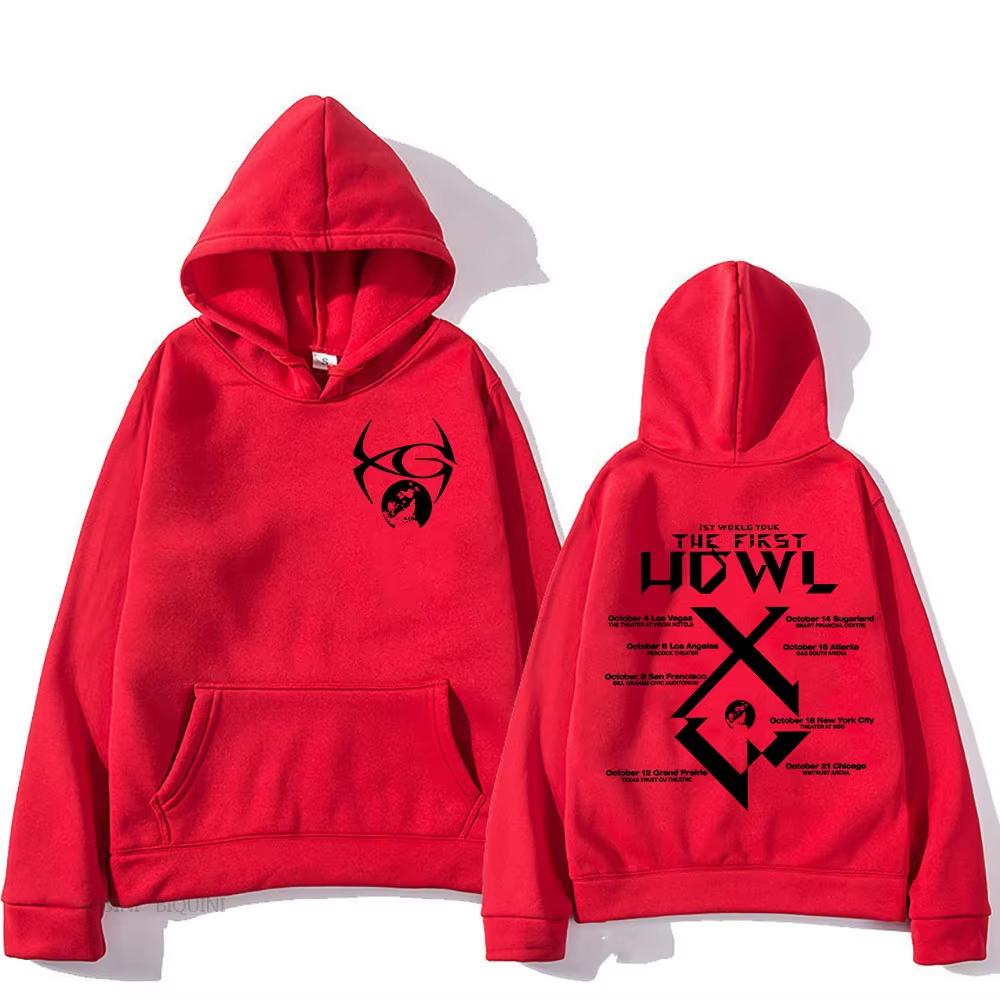 The First World Tour XG Band Graphic Hoodie Woke Up 2024 Album Print Sweatshirt Men Women Fan Casual Oversized Pullover Streetwear Tops