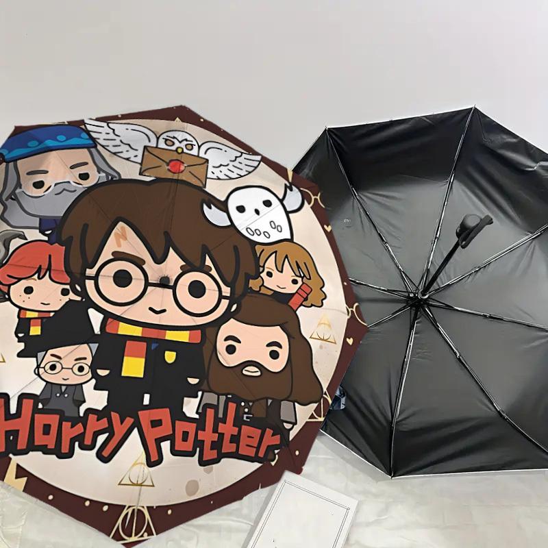 1PC Harry Potter Umbrella-8-Rib Reinforced, Automatic Open, Lightweight & Durable, Cute Fashion Accessory for Outdoor, D2703