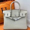 Explosive Top Layer Cowhide Ostrich Pattern 25/30cm Large Capacity Paired Leather High Temperament Handbag Women