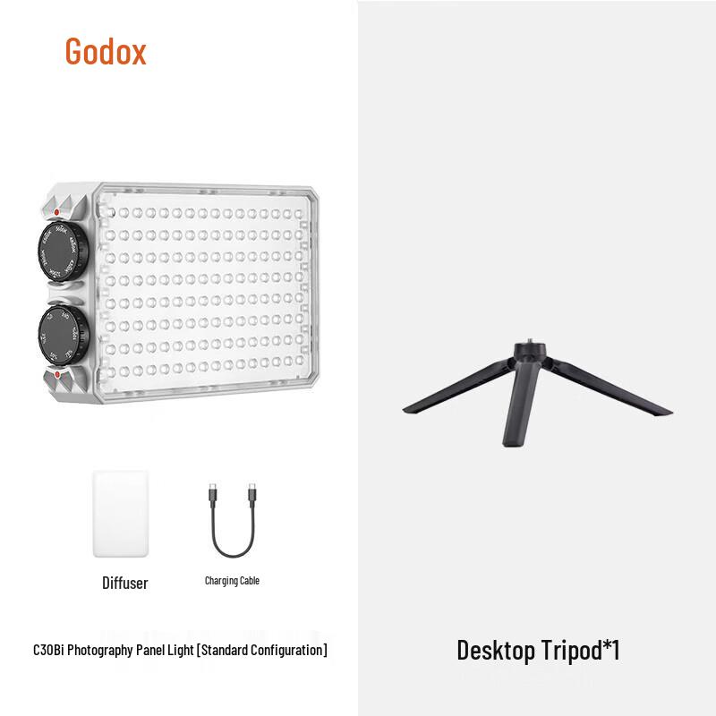 Godox C30Bi RGB Двухцветный Мини-светодиодный видеосвет Комплект