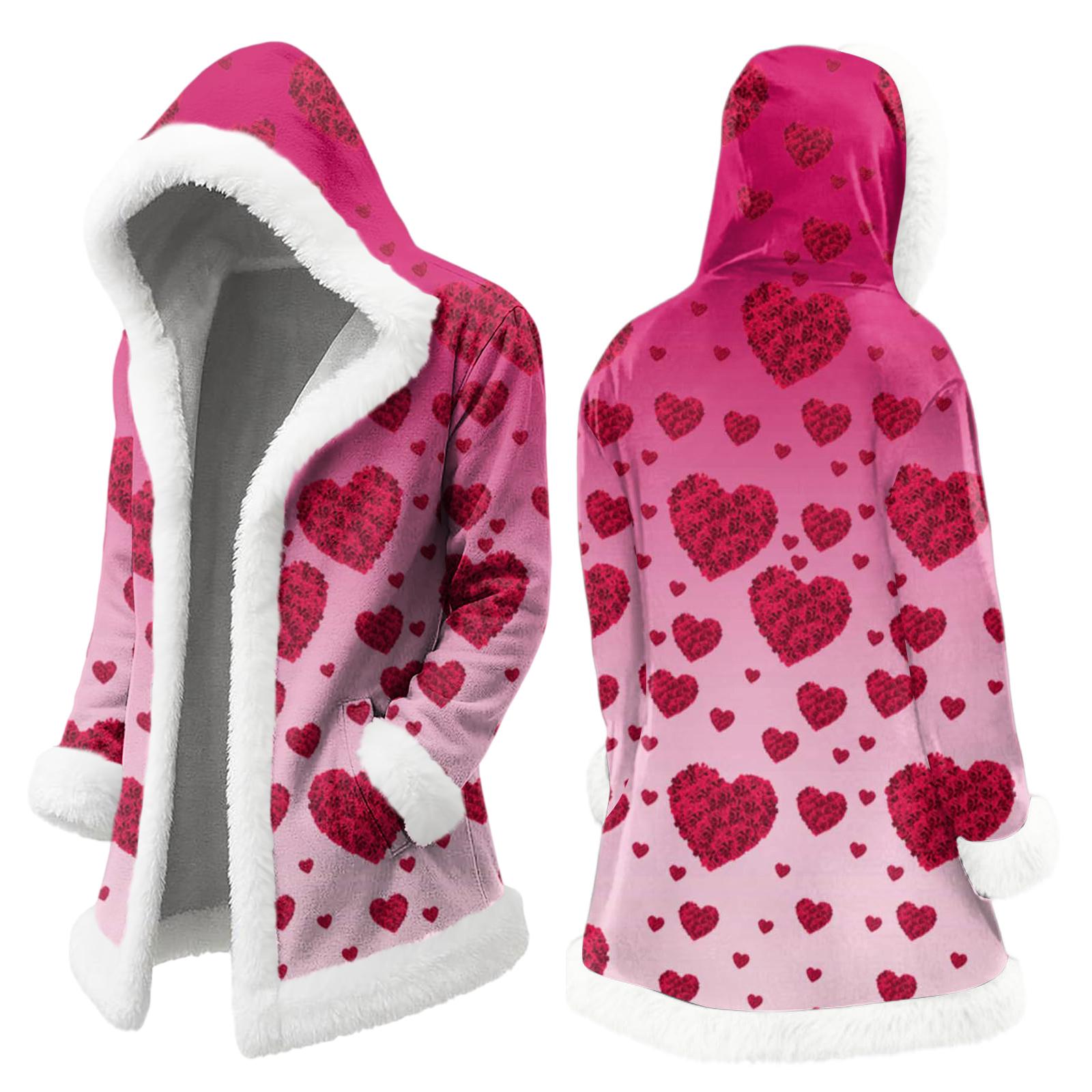 Unisex Hooded Cardigan With Pockets, Warm Outerwear M