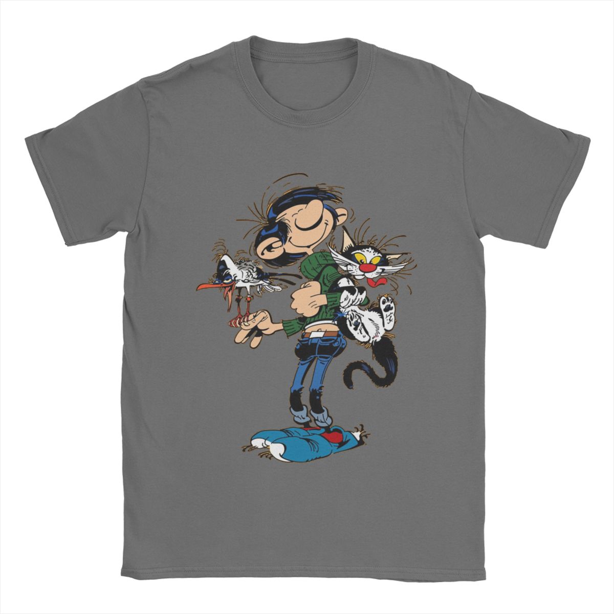 BenberFashion Heren The Twins Of Gambler Gomer Goof T-shirts Gastone Lagaffe Puur Katoen Kleding Cool T-shirt met Ronde Hals Cadeau Idee T-shirt M