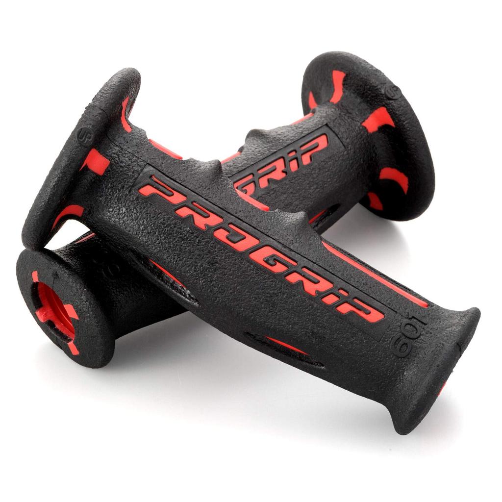Daytona PROGRIP Motorcycle for Diameter 601 98024 Grips, 120mm, 22.2mm Handlebars, Anti-Vibration Gel, Type, Red,
