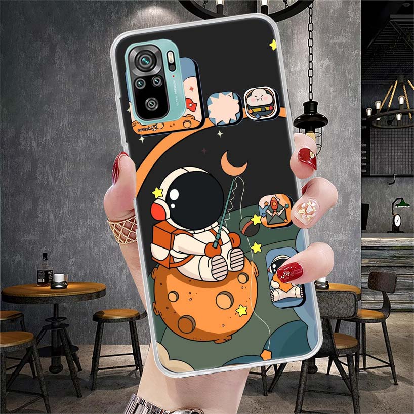Cartoon Planet Astronaut Star Rocket Soft Phone Case For Xiaomi Redmi Note 15 14 14S 13 12 Pro Plus 12S 11 11S 11E 10 10S 11T 5G