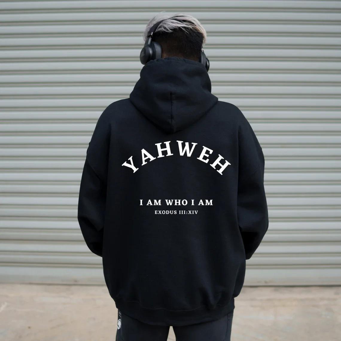 

Men s Christian YAHWEH Hoodies Jesus Hombre Fashion Popular Streetwear Letter Slogan Printed Women Unisex Hooded Sweatshirts 3XL