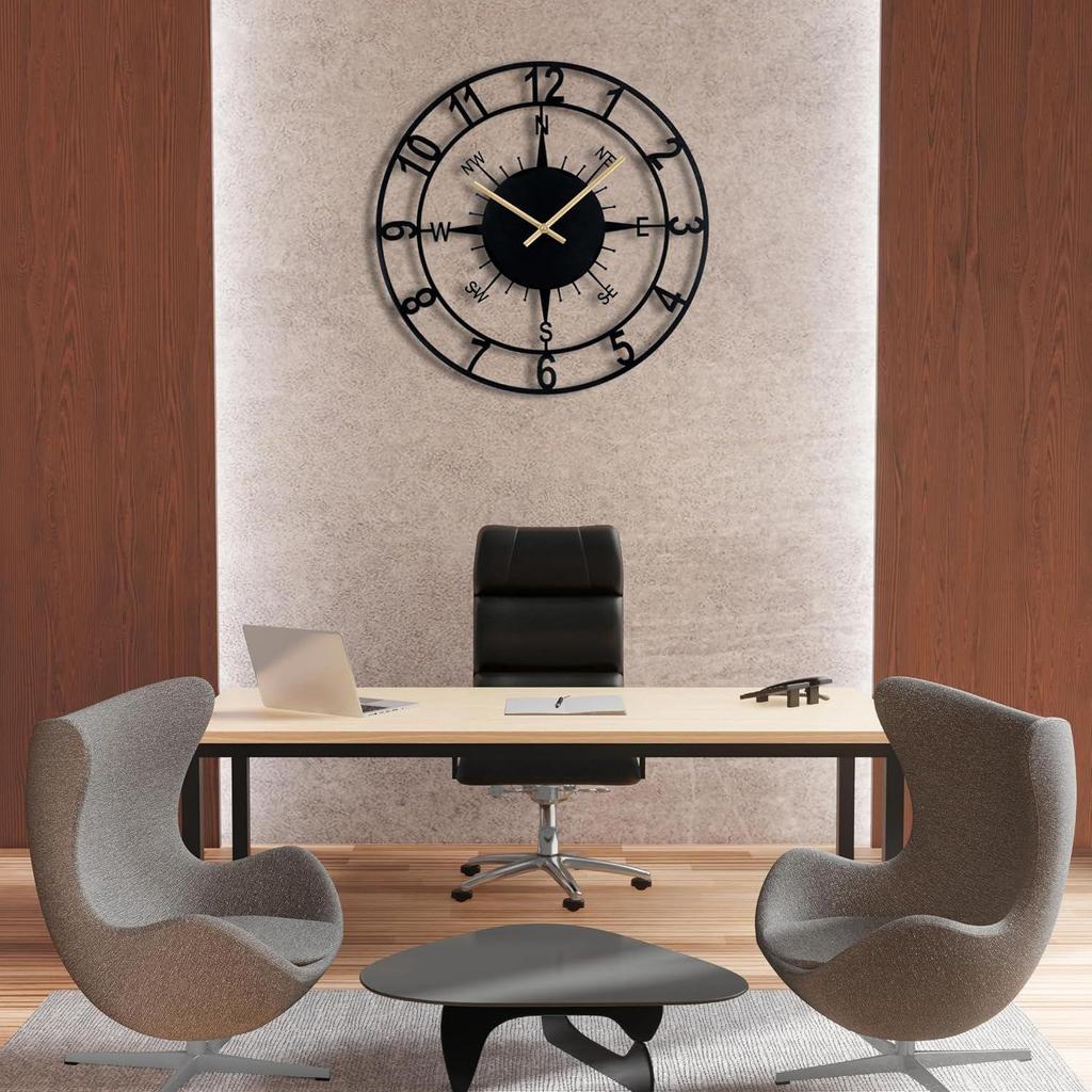 Wall Clock for Home, Office, Living Room, Bedroom, Kids Room and Kitchen (40 X 40 Cm) | Big Size Stylish Latest Home Decor | (Battery Included)