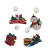 Halloween Witch Doll Statue Desktop Decoration LED Christmas Suction Cup Light, Elderly Snowman Shaped Window Decoration Light