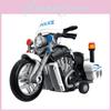 Patrol Car Inertial Motorcycle Police Car Model Toy With Sound And Light For Kids