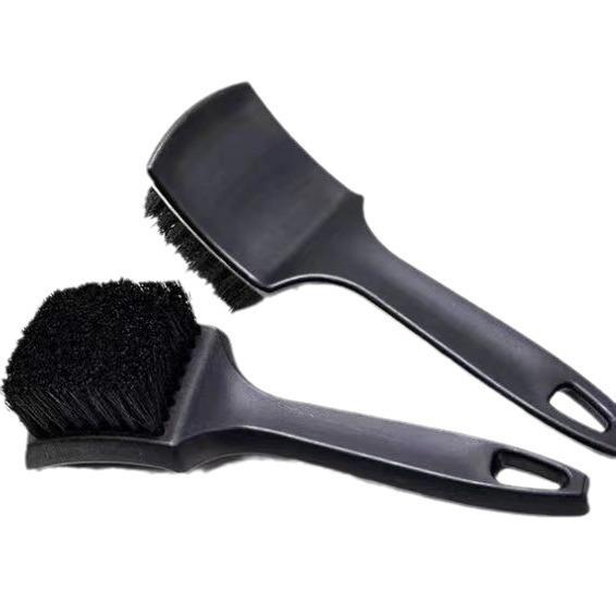 Black Hard Bristle Tire Cleaning Brush - Stain Removal Car Detailing Tool