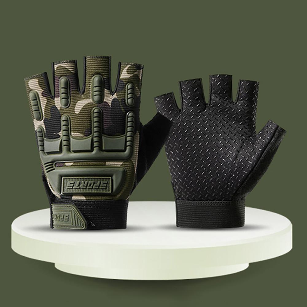 

Kids 4-11 Years Cycling Gloves Half Finger Bike Gloves Tactical Glove Non-Slip Outdoor Sports Gloves for Boys and Girls W29 For Kids 8-11 Years камуфляжний