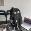 Men's Multi-pocket Student Backpack with Badges & Charm
