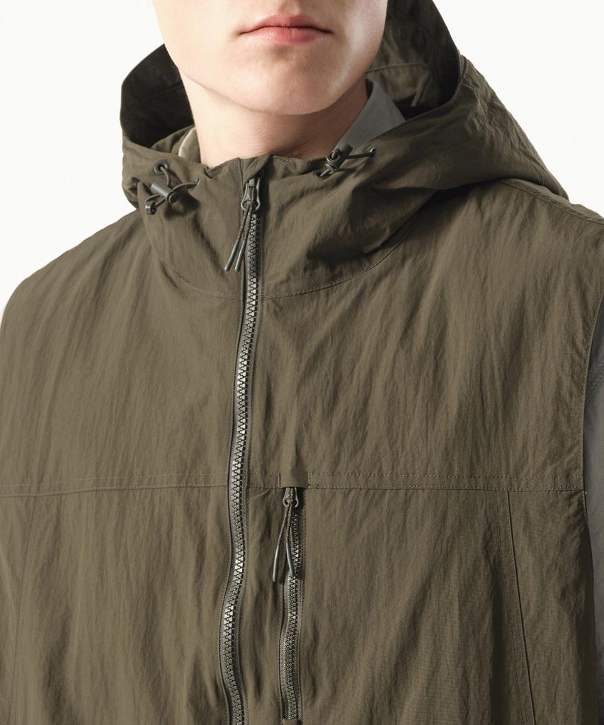 Musinsa Standard [City Leisure] Hooded Vest [Olive Green]