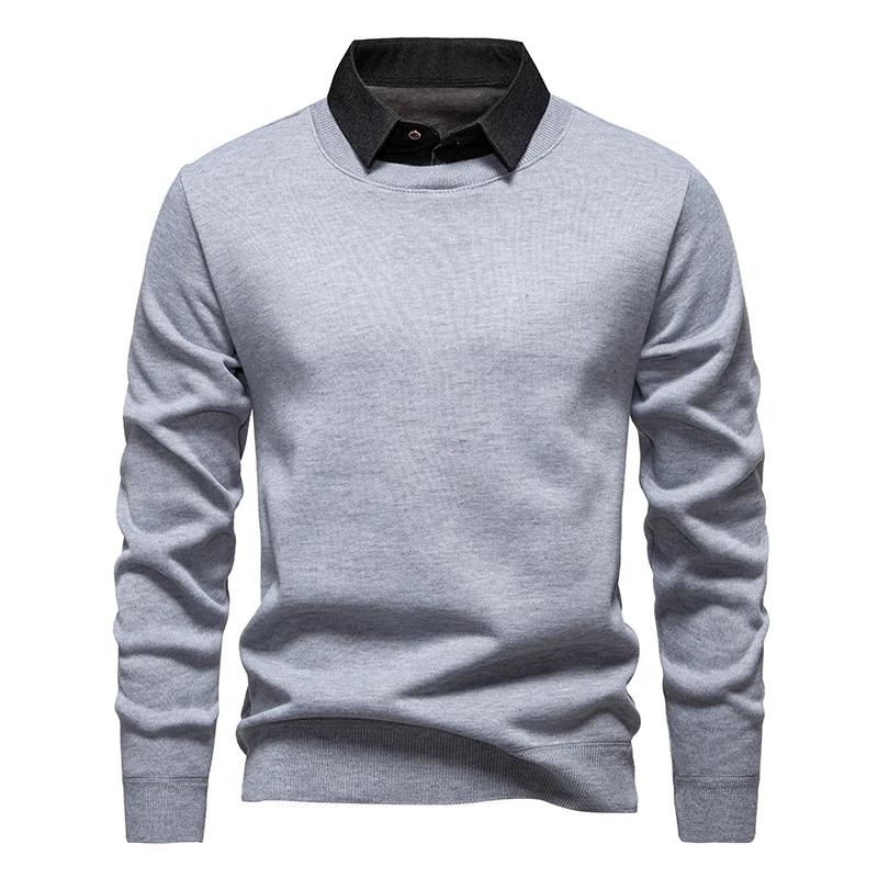 Autumn Winter Men Vintage Fleece Sweaters Men Polo Collar Pullover Men Casual Thick Sweater Men Knitwear Korean Bottomed Shirt