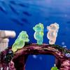 9/18/36Pcs Luminous Seahorse Fairy Garden Miniatures Mini Ornament Kawaii Micro Landscape Fish Tank Decoration Ornament Gifts