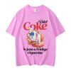 Lustiges Abstraktes Print Baumwoll-T-Shirt Herren Streetwear Lässiges Kurzarm-T-Shirt