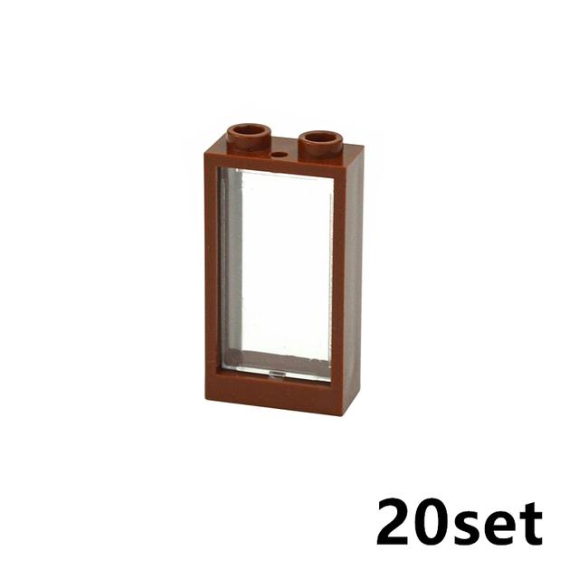 City Window Building Up Cubes Custom Build House Door Frame Glass Bricks Parts Fits 60594 60616 60621 60596 MOC Educational Tool Parts Fo