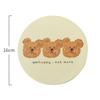 Emo Bear Coasters Creative Ceramic Heat Insulation Mats Simple Household Absorbent Anti-scald Pot Mat Kitchen Home Accessories