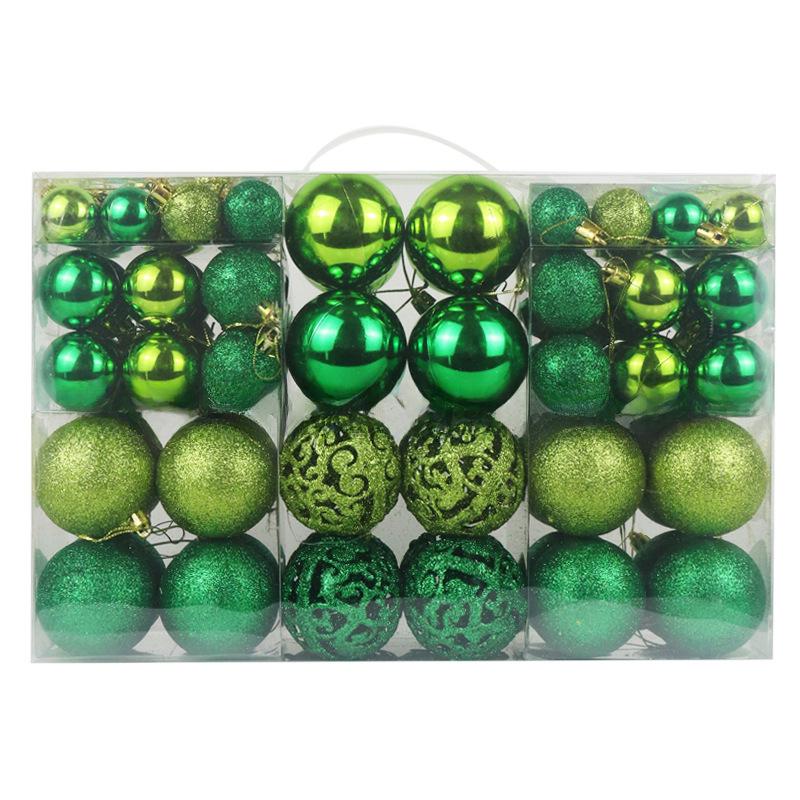 

Набор из 100 гальванизированных полых пластиковых рождественских украшений - шарики 3/4/6 см