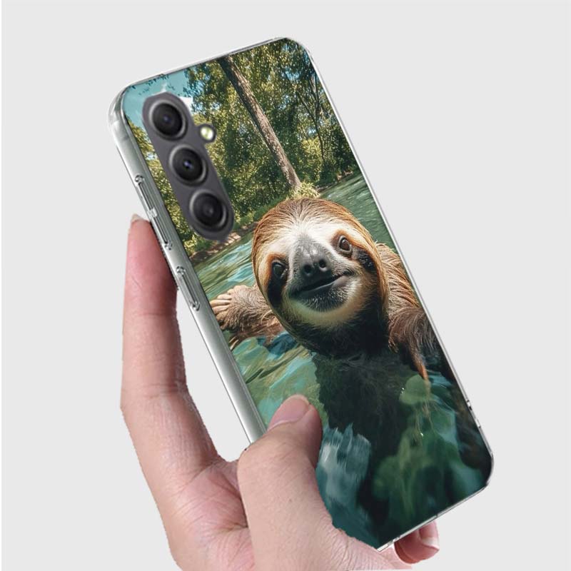 Cute Sloth Phone Case for Samsung A16 A26 A36 A56 A17 A37 A57 A07 A06 A02S A03 A04S A05S Galaxy Note 20 10 A50S A71 A51 A31 A30