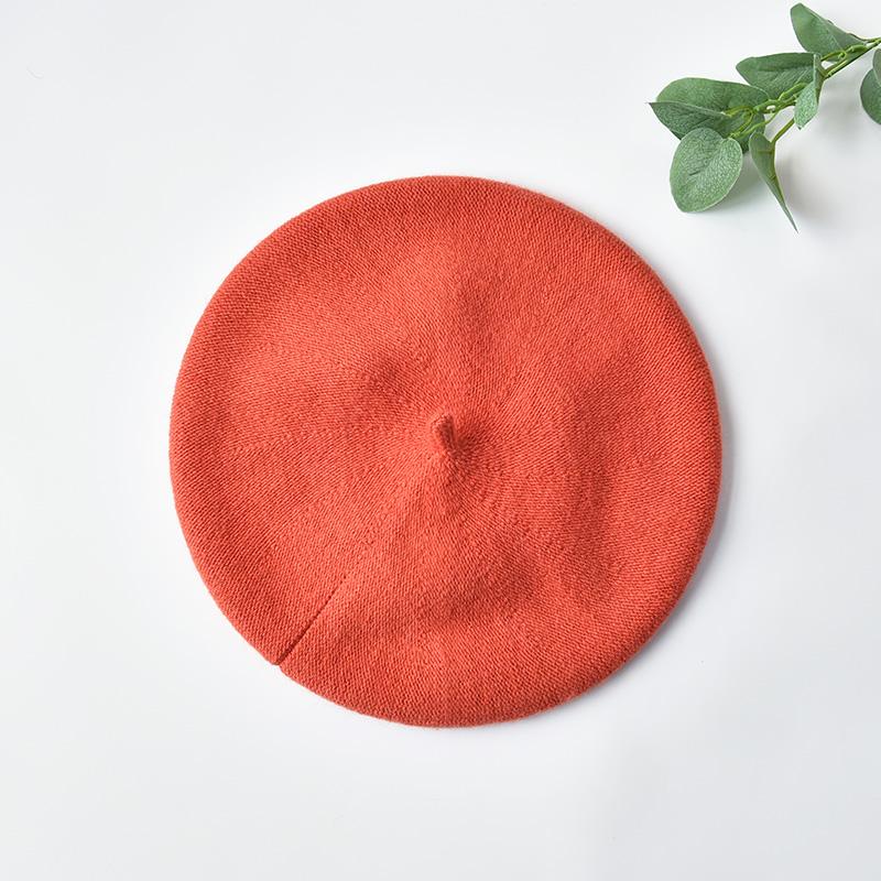 Factory Solid Beret Cap Spring British French Artist Style Elegant Painter Winter Women Knit Custom Wool Beret Hat