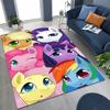 27 Style My Little Pony Unicorn Cartoon Rug for Bedroom Living Room Sofa Home Doormat Decor, Large Kids Non-slip Floor Mat Gift