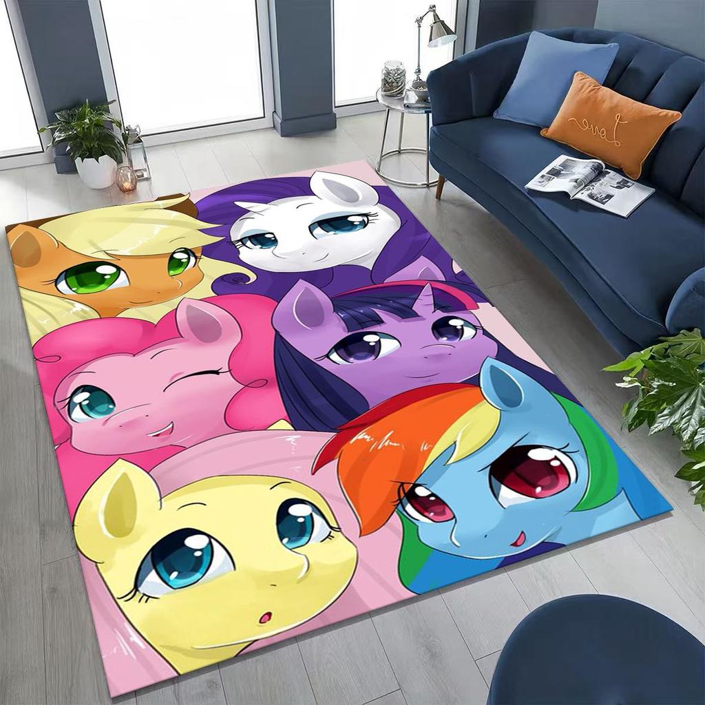 27 Style My Little Pony Unicorn Cartoon Rug for Bedroom Living Room Sofa Home Doormat Decor, Large Kids Non-slip Floor Mat Gift