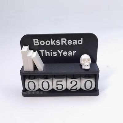 Manual Counter 3D Book Read Counter 3D Printed Bookshelf Decor Reading Counter  Reading Challenge