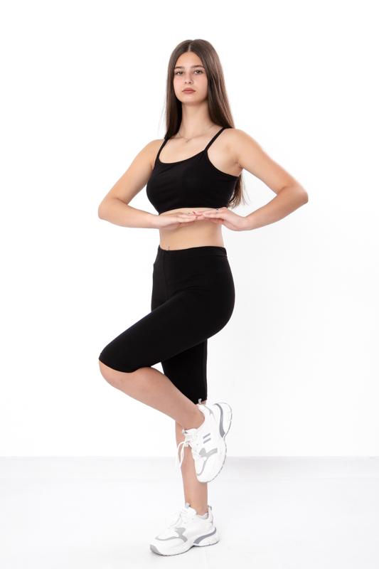 Dívčí letní set (Top + Biker šortky) – Pružná a lehká tkanina, Aktivní střih, Léto, 6474-036-1 HC