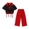 Girls' Japanese Street Jazz Dance Costume - Children's Trendy Hip-Hop Performance Suit