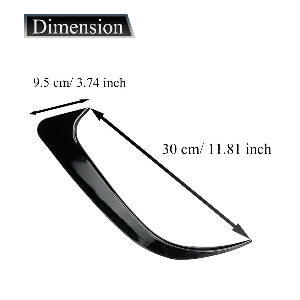 2 Pezzi Spoiler Copertura Presa d'Aria Diffusore Posteriore Look Fibra di Carbonio Nero Canard Laterale ABS per Mercedes-Benz W117 CLA 200 220 250 AMG 2013-2019