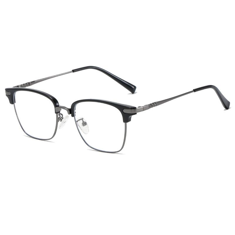 0 -0.5 -0.75 To -6.0 Half Frame Square Prescription Glasses For The Nearsighted Anti Blue Rays Presbyopic Glasses +0.5 To +4.0