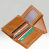 Stylish Simplicity Mens and Womens Leather Coin Purse ID Case Business Card Holder Bag Anti-magnetic RFID Anti-theft Card Small Wallet