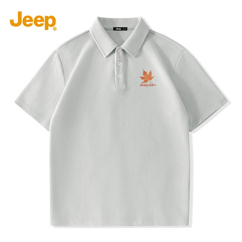 JEEP Men s Summer Waffle Knit Polo Shirt 2XL