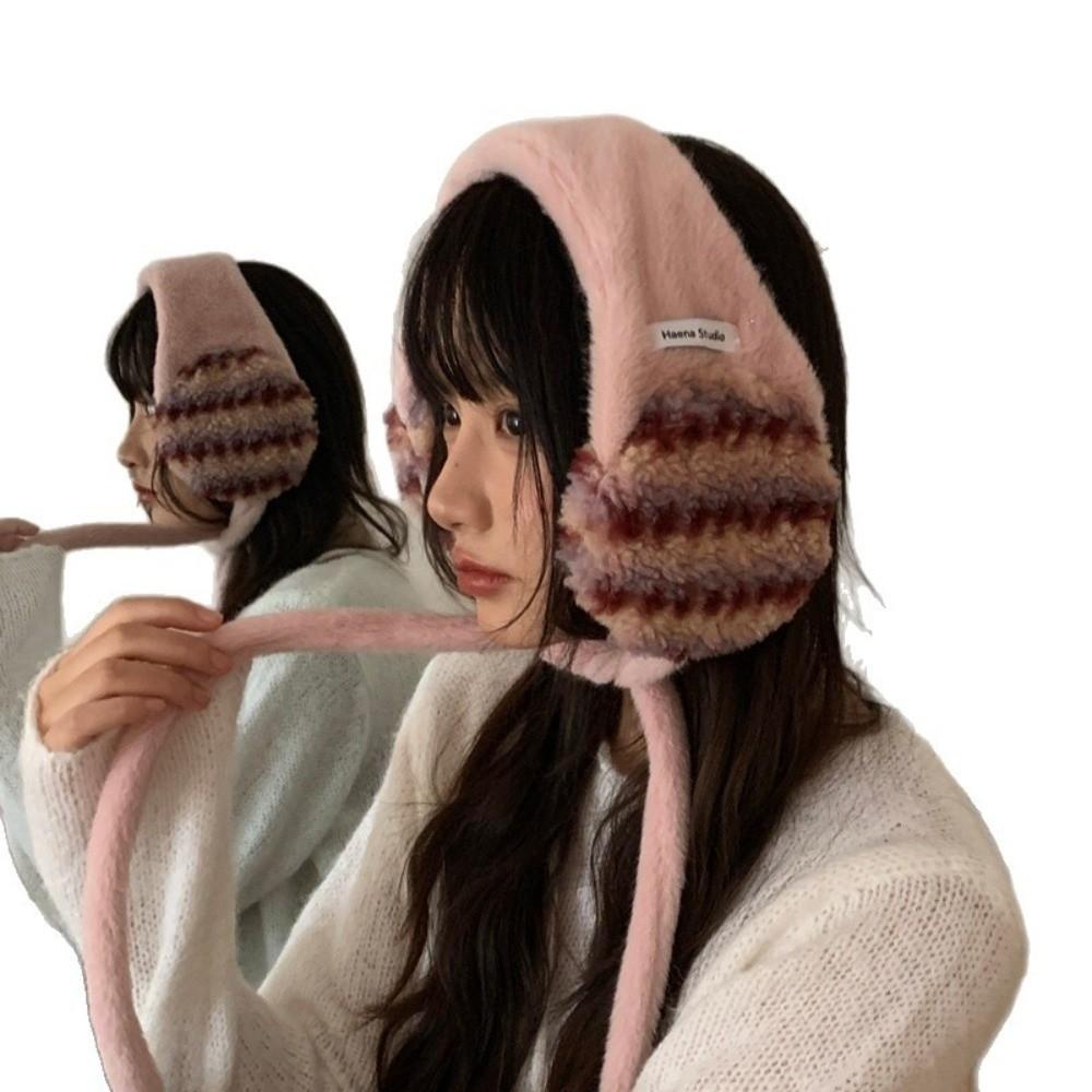 Fashion Thickned Lace-up Earmuffs Windproof Keep Warm Ear Protection Headband Cold Proof Ear Cover Women