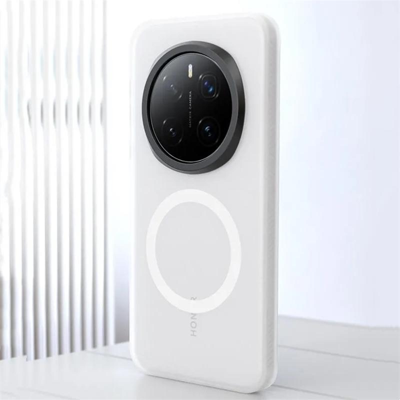 Magnetic Case For Honor Magic 8 Pro Case Built in For MagSafe Skin Feel Matte Transparent Back Cover Shockproof Bumper