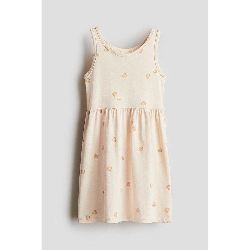 

Hm2025 Autumn New Arrival Children s Clothing Girl Cute Plaid Sleeveless Soft Print Cotton Dress 1157735 Pale pink/Strawberry 110/56