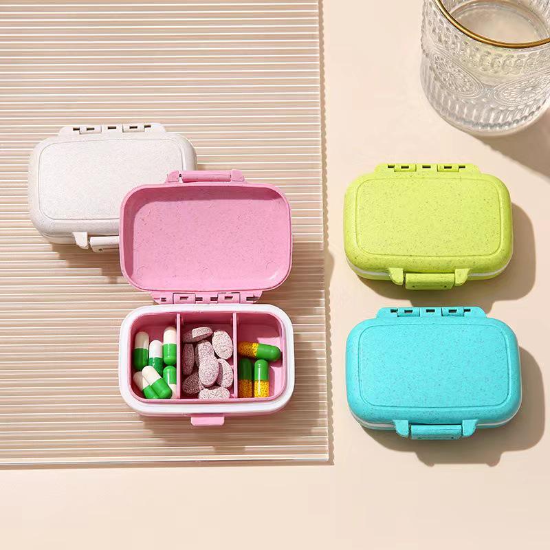 Compact Three-Meal Pill Organizer: Portable, Moisture-Proof, Three-Grid Medicine Box