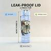 1PC Floral Dragonfly Vintage Round Art Print 750ml Portable Sports Water Bottle Leakproof Gym Outdoor Travel Drink Cup