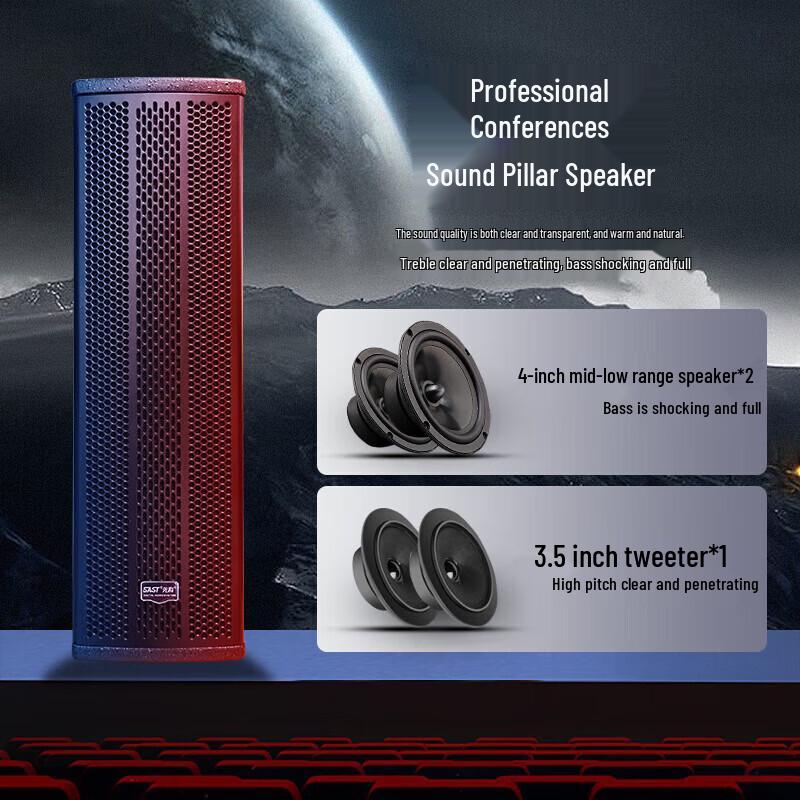 SAST SH-413 Bluetooth Amplifier Sound System with Wall Speakers & Microphones (CN version)