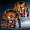 Vintage Men Hoodie 3D Print Halloween Skull Pattern Fashion Style Pullover Personality Oversize Men's Hoodie Clothing Tops