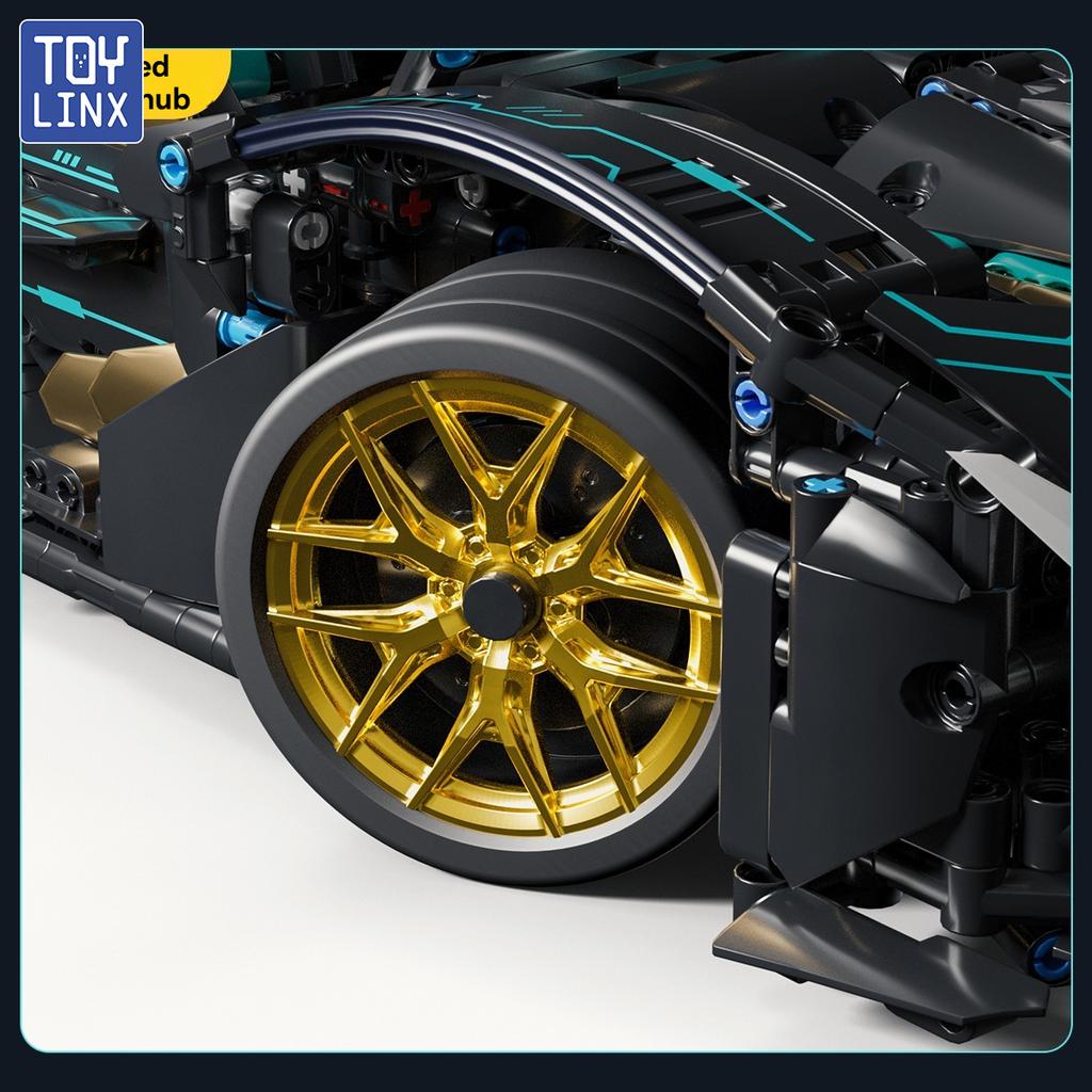 ToylinX 1:10 Mechanical Building Block Supercar Set Realistic STEM Educational Toy Kids Perfect Christmas Birthday Holiday Gifts