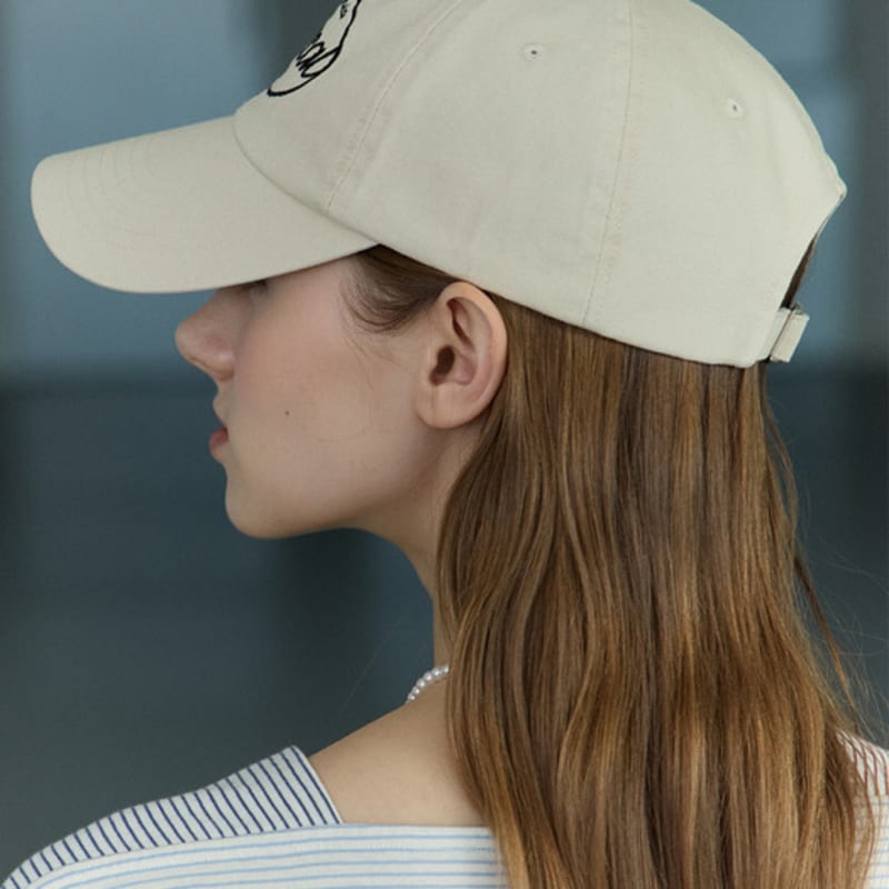 NONLOCAL Logo Embroidery Ball Cap - Beige