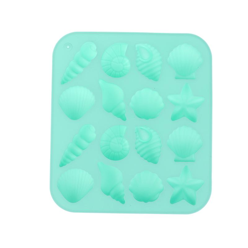 16 Cavity Shell Conch Starfish And Other Shaped Silicone Molds Diy Candy Mousse Pastry Pudding Chocolate Cake Baking Mold