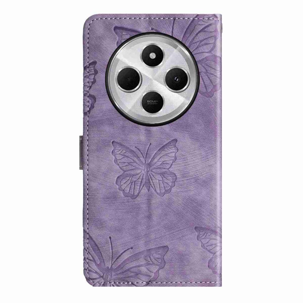 For Xiaomi Redmi Series.Redmi Note 14/Note 12/13C/14C/Xiaomi 14T...Faux Leather Wallet Case with Butterfly Design,Card Slots & Shockproof Protection