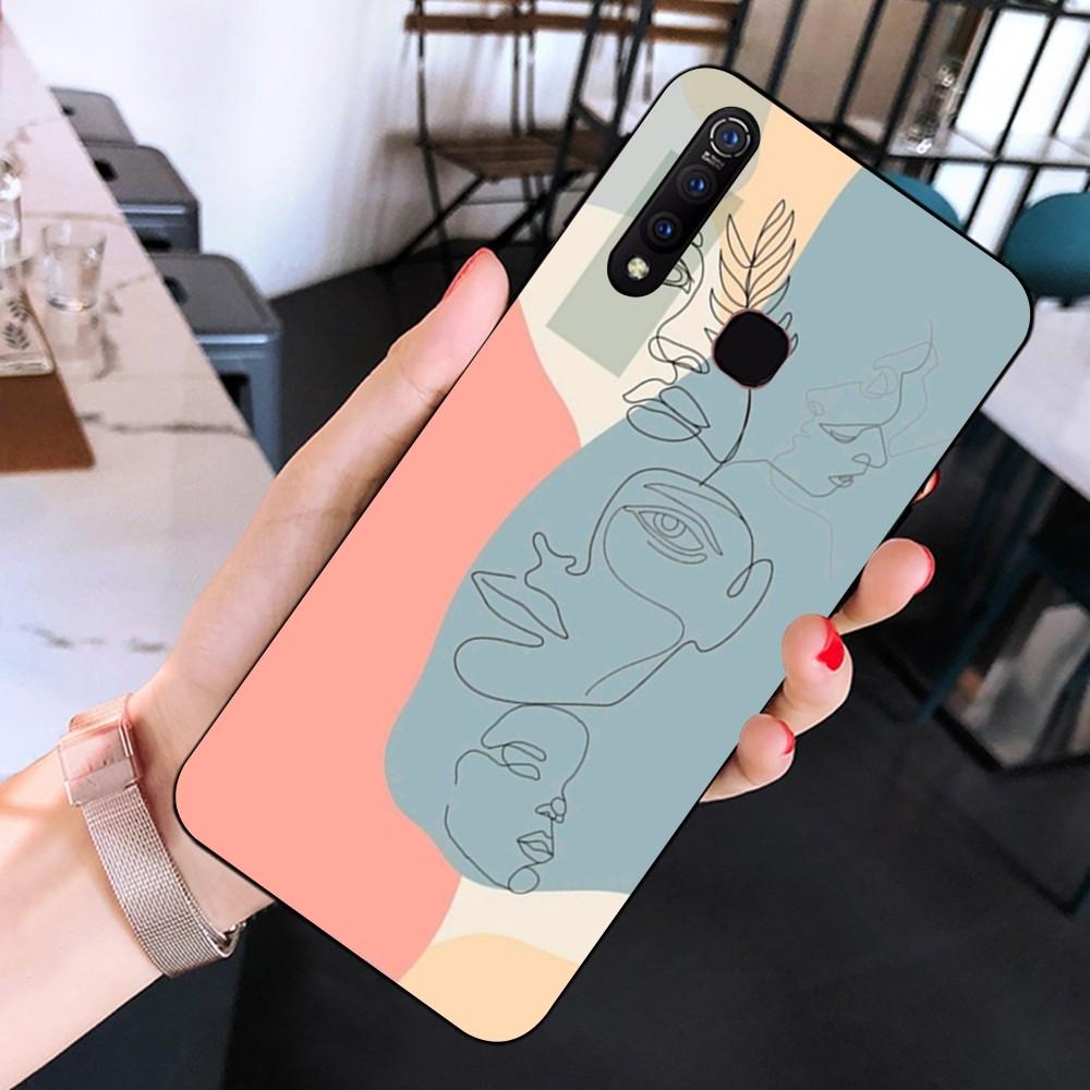 

Женский чехол для телефона Art Line Face для Huawei Y9 6 7 5 Prime Enjoy 7s 7 8 plus 7a 9e 9plus 8E Lite Psmart Shell Huawei Y5 II