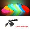 10/5/3/1M EL Wire Light Strip Battery USB Switch Neon Glowing String Lights DIY Rope Tube Halloween Blacklight Multicolor Decor