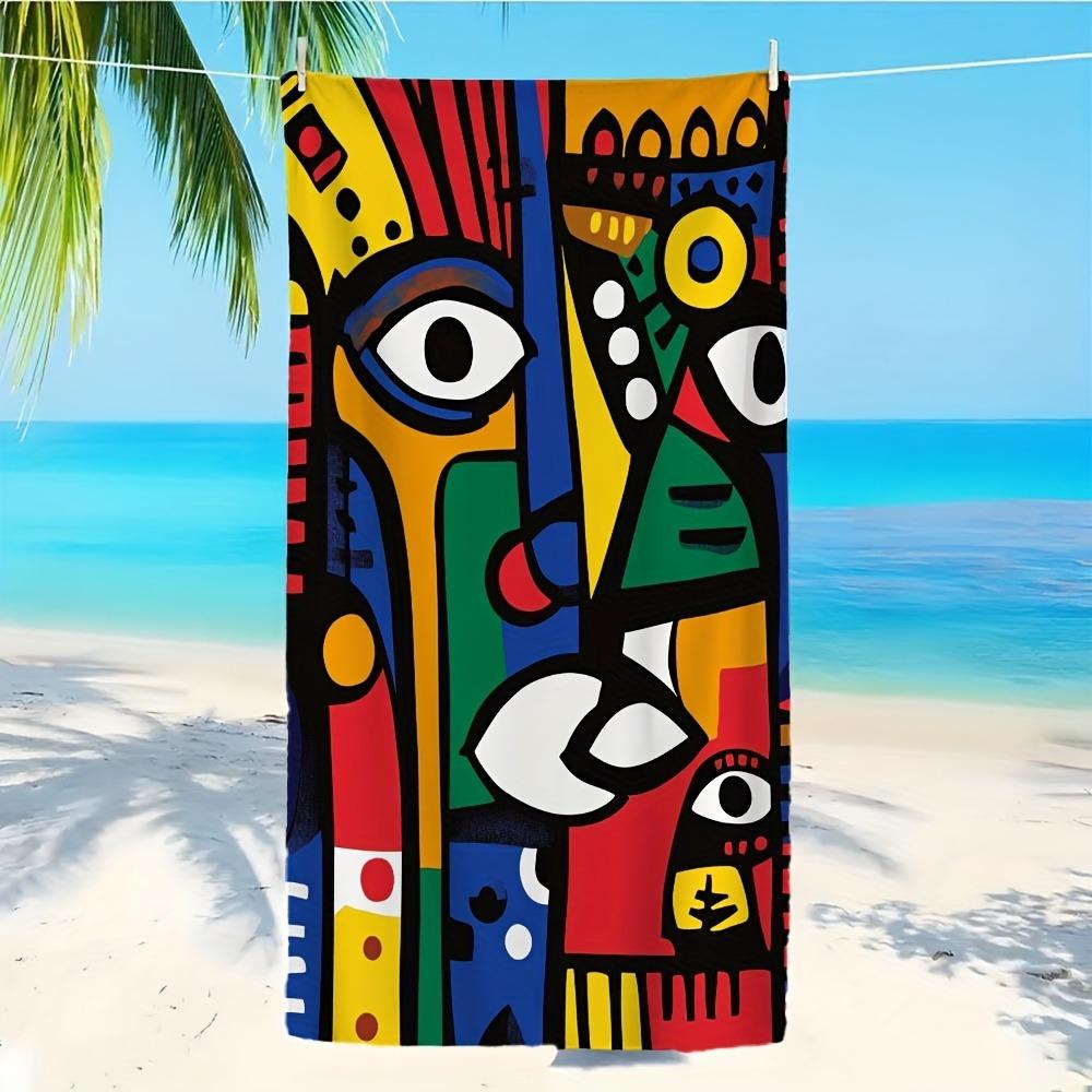 Abstract Boho Print Beach Towel Large Sarong 80x160cm Tribal Art Summer Pool Beach Blanket Gift