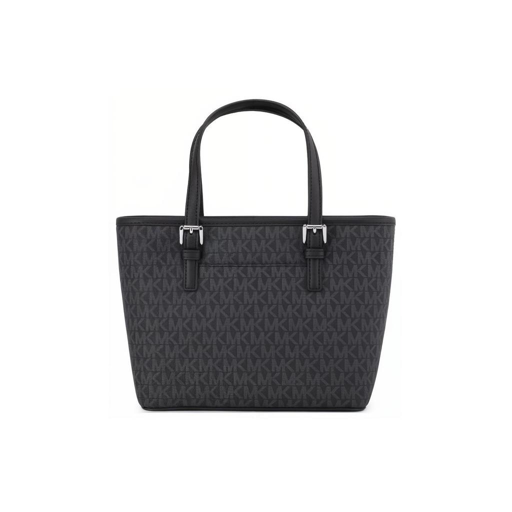 Michael Kors Jet Set Monogram Vintage PVC Tote Bag Women Tote Black 35T9STVT0B-BLACK
