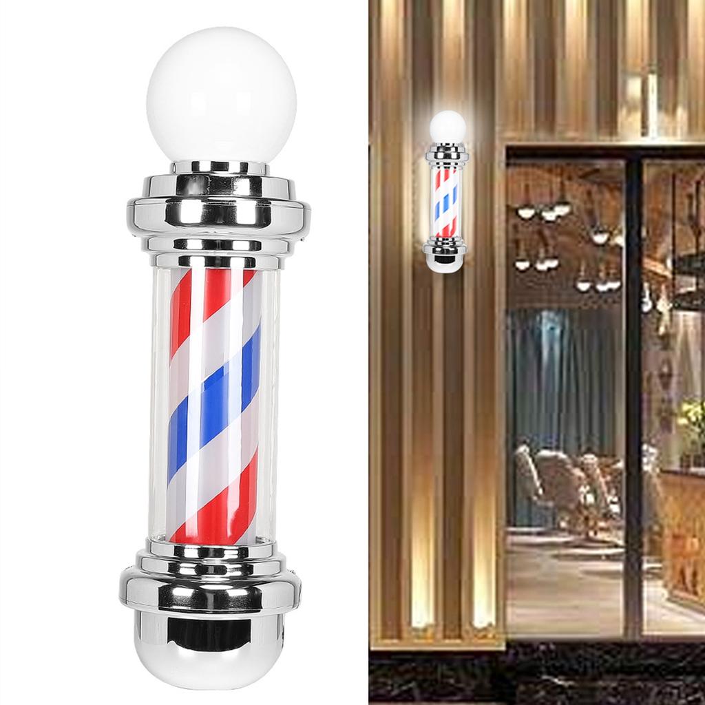 68cm LED Barber Shop Sign Rotating Illuminating Pole Bright Stripe Light for Hair SalonEU Plug 220V